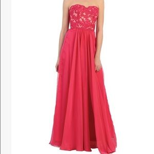 BNWT chiffon lace gown